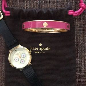 Kate Spade watch and pink bangle